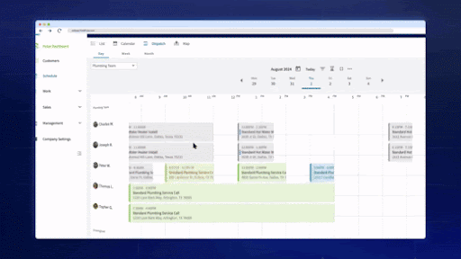 Overview of FieldPulse's scheduling tool