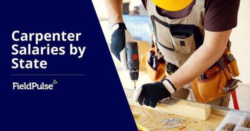 Map illustrating carpenter salary variations across different states.