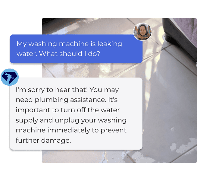 Chat AI answering a distressed customer's question