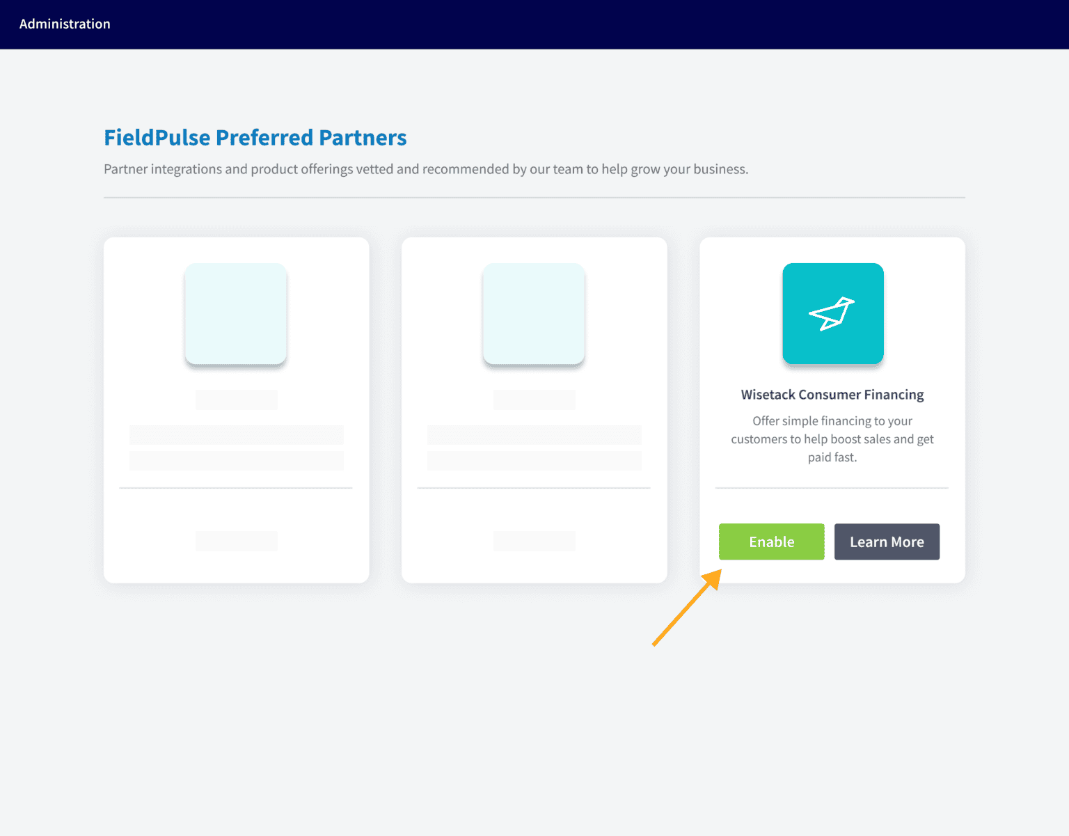 FieldPulse partnership announcement with Wisetack for financing solutions.