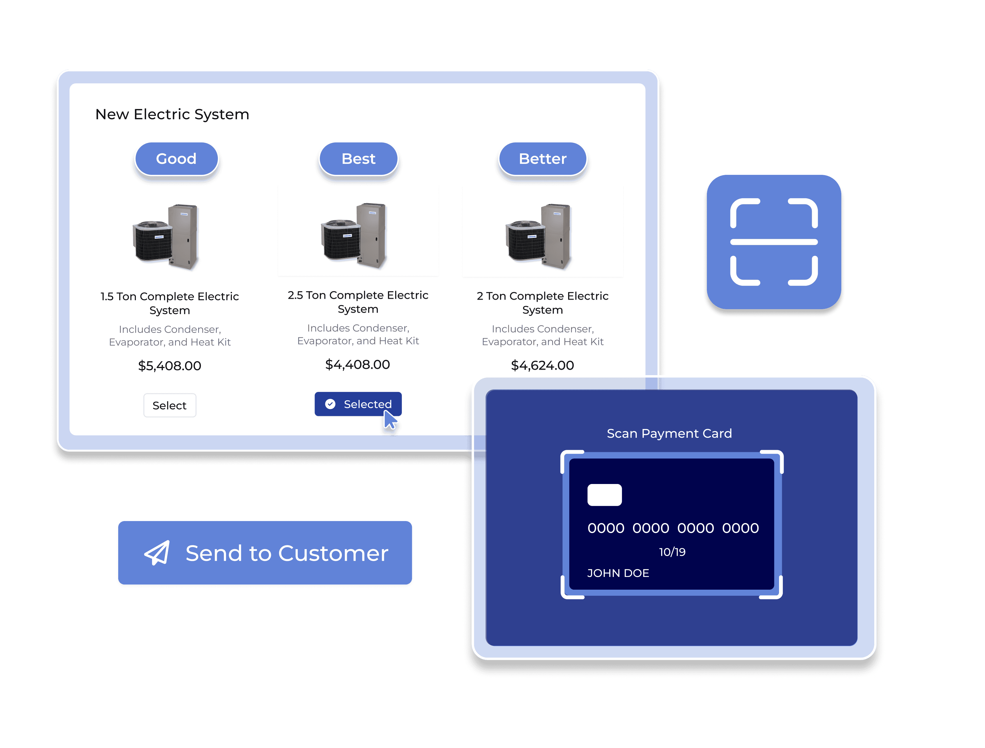 Good, Better, Best with Credit Card Capture