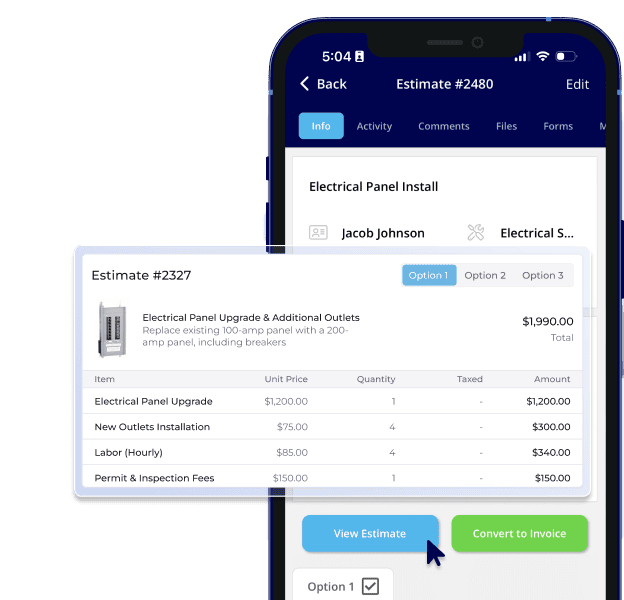 Mobile Estimating App for Field Service
