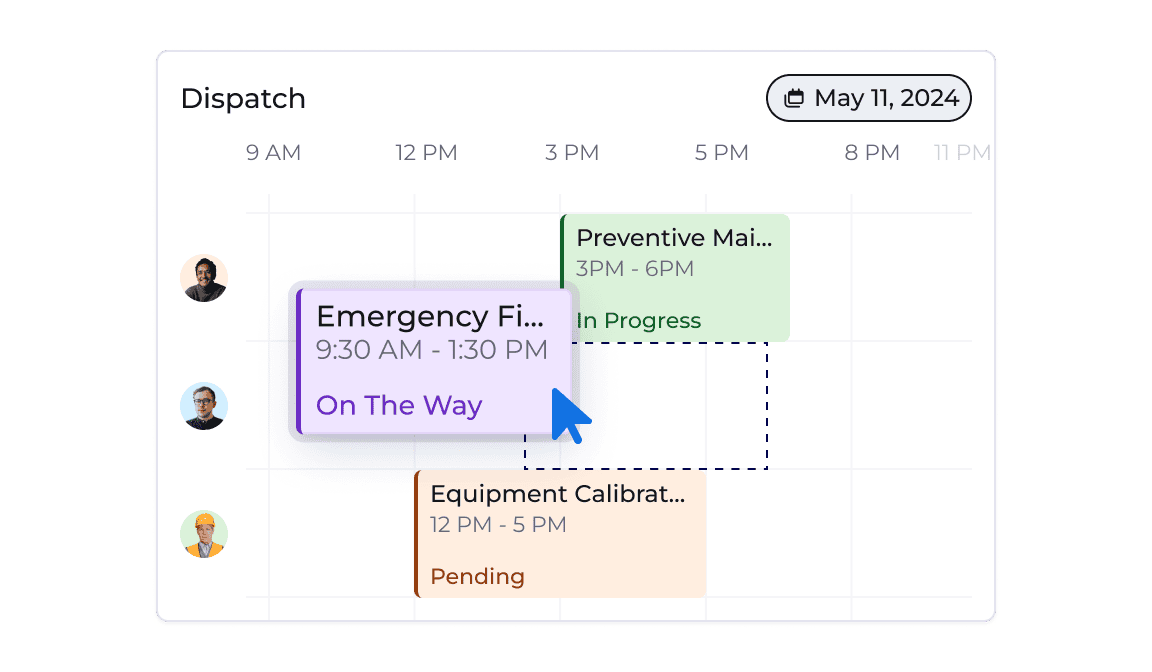 FieldPulse drag-and-drop scheduling interface