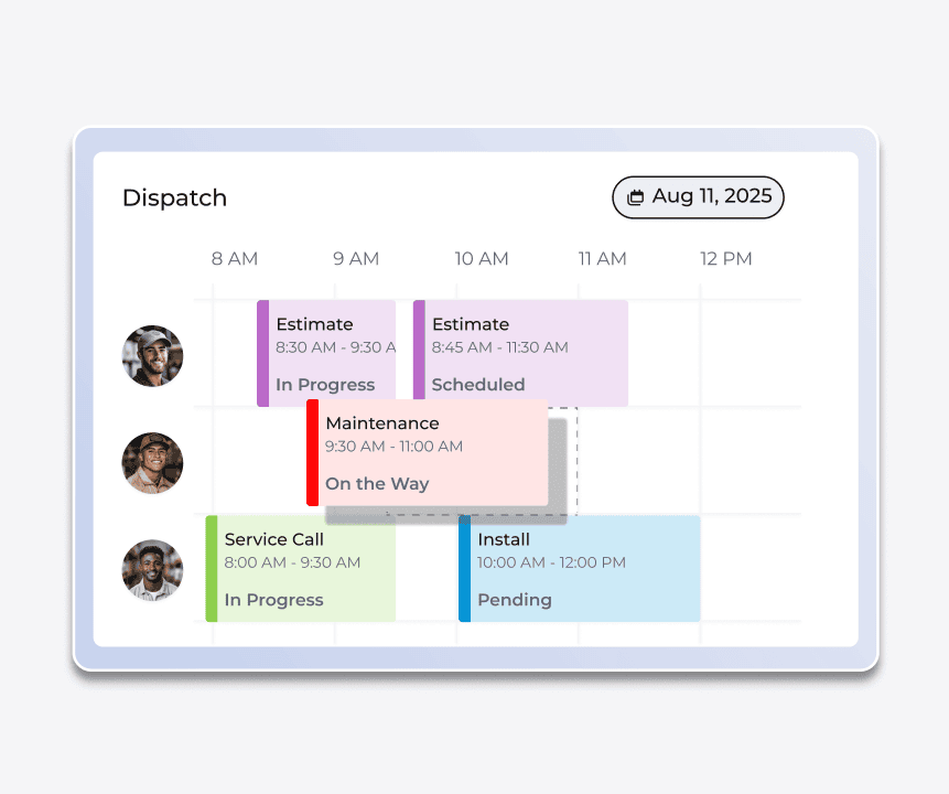 FieldPulse drag-and-drop calendar