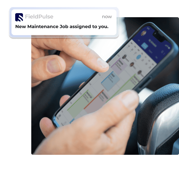 Tech viewing their day's schedule at-a-glance